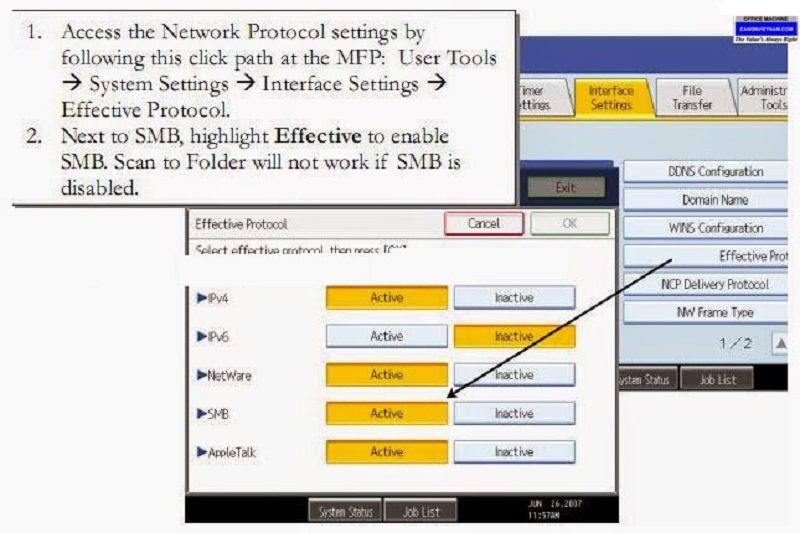 Cách cài Scan cho máy photo Ricoh Win 10/11 & Fix SMB